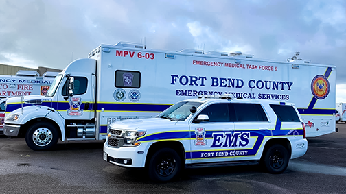 Matching Ambus and Command vehicle wraps