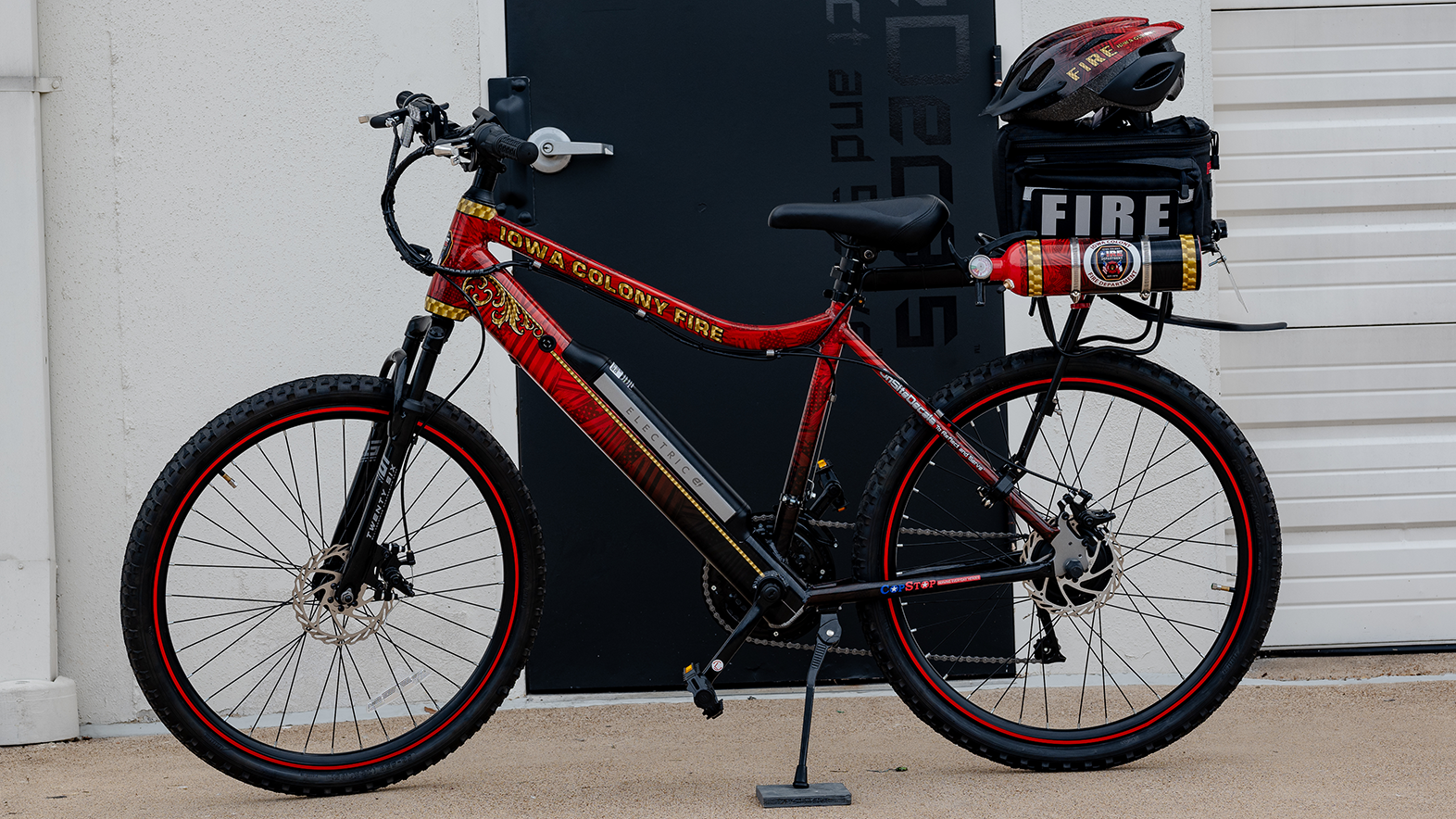 Custom Bike, Bicycle Wrap, Custom Bicycle Wrap, Bicycle Graphics, Electric Bicycle, Fire Department Bike, First Responders Bike