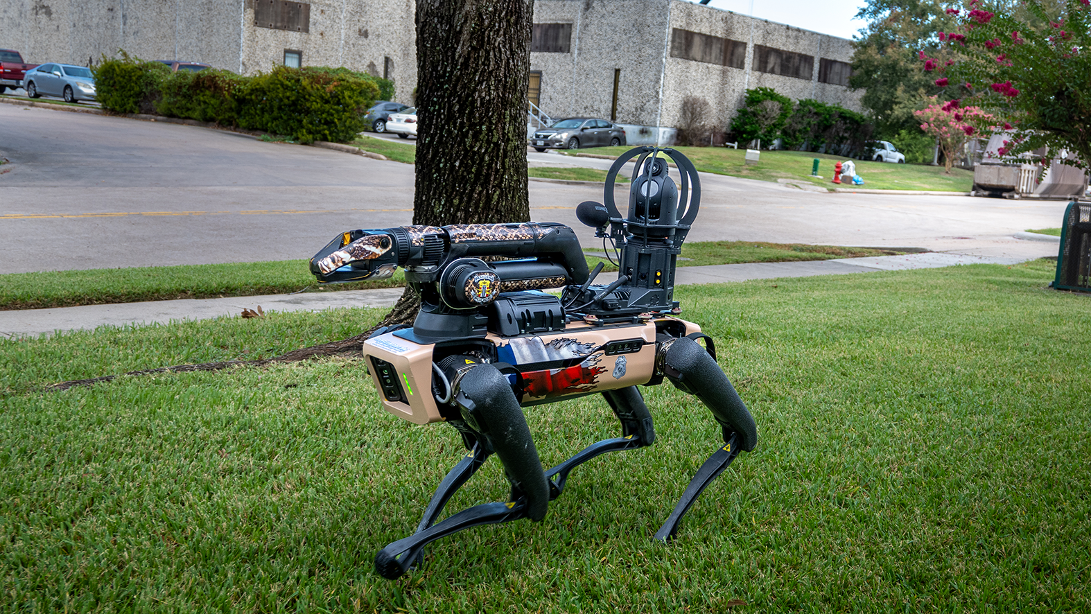 Pasadena Police Department Robot, Boston Dynamics Robot Dog Dog, Police Robot Dog, Robot Dog Police Wrap, Boston Dynamics Robot Dog Wrap, Boston Dynamics Wrap, Police Robot Dog, Robot Dog Wrap, Custom Robot Dog, 