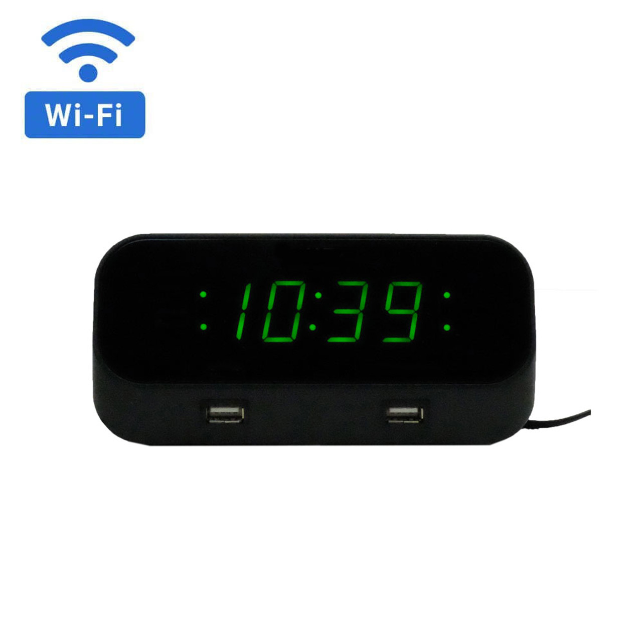 1080p wireless alarm clock security camera