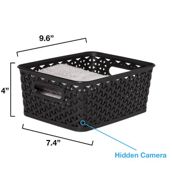 WiFi Storage Basket Hidden Camera Dimensions and Camera Lens