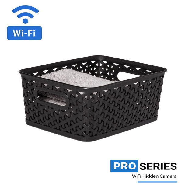 1080P HD WiFi Pro Series Storage Basket Hidden Camera with Long Life Battery