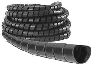 Spiral Wrap Hose Protector 1/4" Black 20 metres