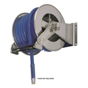 Stainless Steel Italian Retractable Hose Reel Capacity 18m of 3/4" Low Pressure Stainless Steel Italian Retractable Hose Reel Capacity 18m of 3/4" Low Pressure