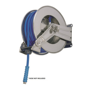 Stainless Steel Italian Retractable Hose Reel Capacity 20m of 3/8" Stainless Steel Italian Retractable Hose Reel Capacity 20m of 3/8"
