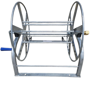 Galvanised Single Wide  6 Spoke HP Hose Reel 1/2" x 90M capacity