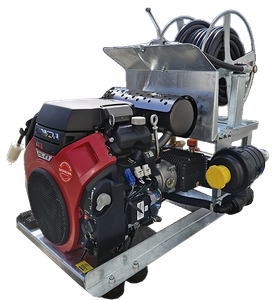 3500 PSI - 32 LPM Water Jetter Drain Cleaner - Honda on Skid