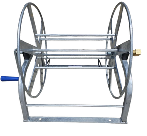Galvanised Single Wide  6 Spoke HP Hose Reel 3/8" x 100M capacity