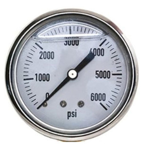 Gauge 63mm 6000psi - Back  Entry