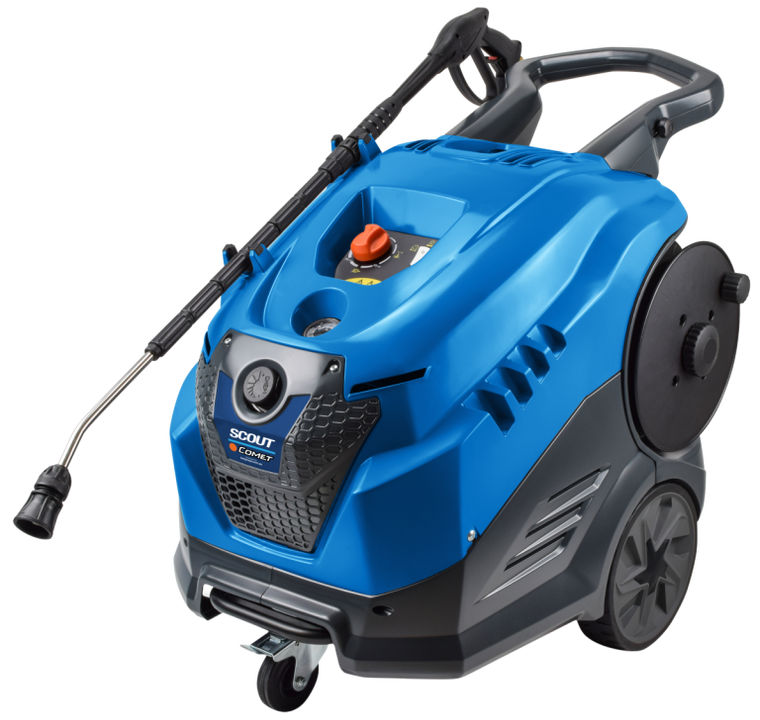 2175 PSI - 9 LPM **Facelift** Comet Scout Hot Water Blaster with built in Reel