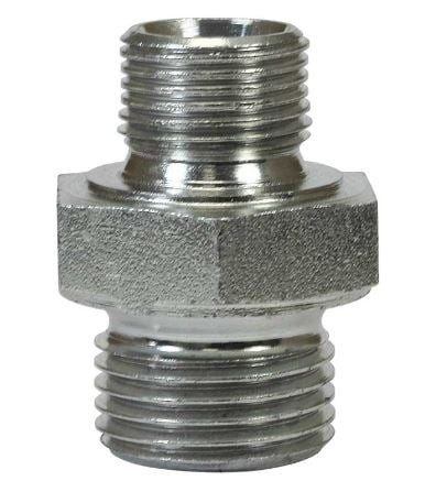 Zinc Plated - BSPT Reducing Nipple 3/8" - 1/2"