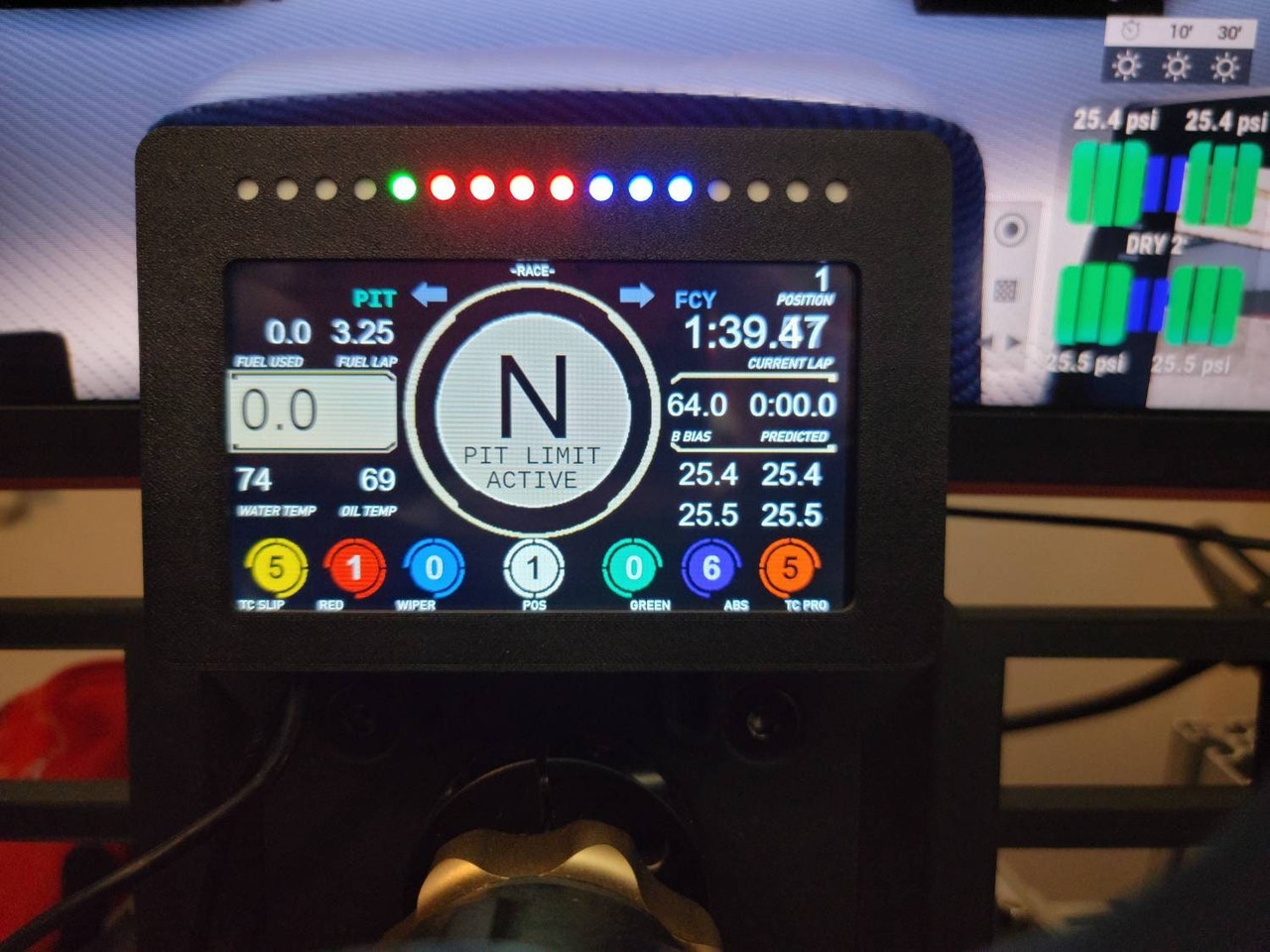 Sim Rig Dashboard Sim Racing Dashboard with magnetic QR and height adjustment (DDU-5) - 5 ...