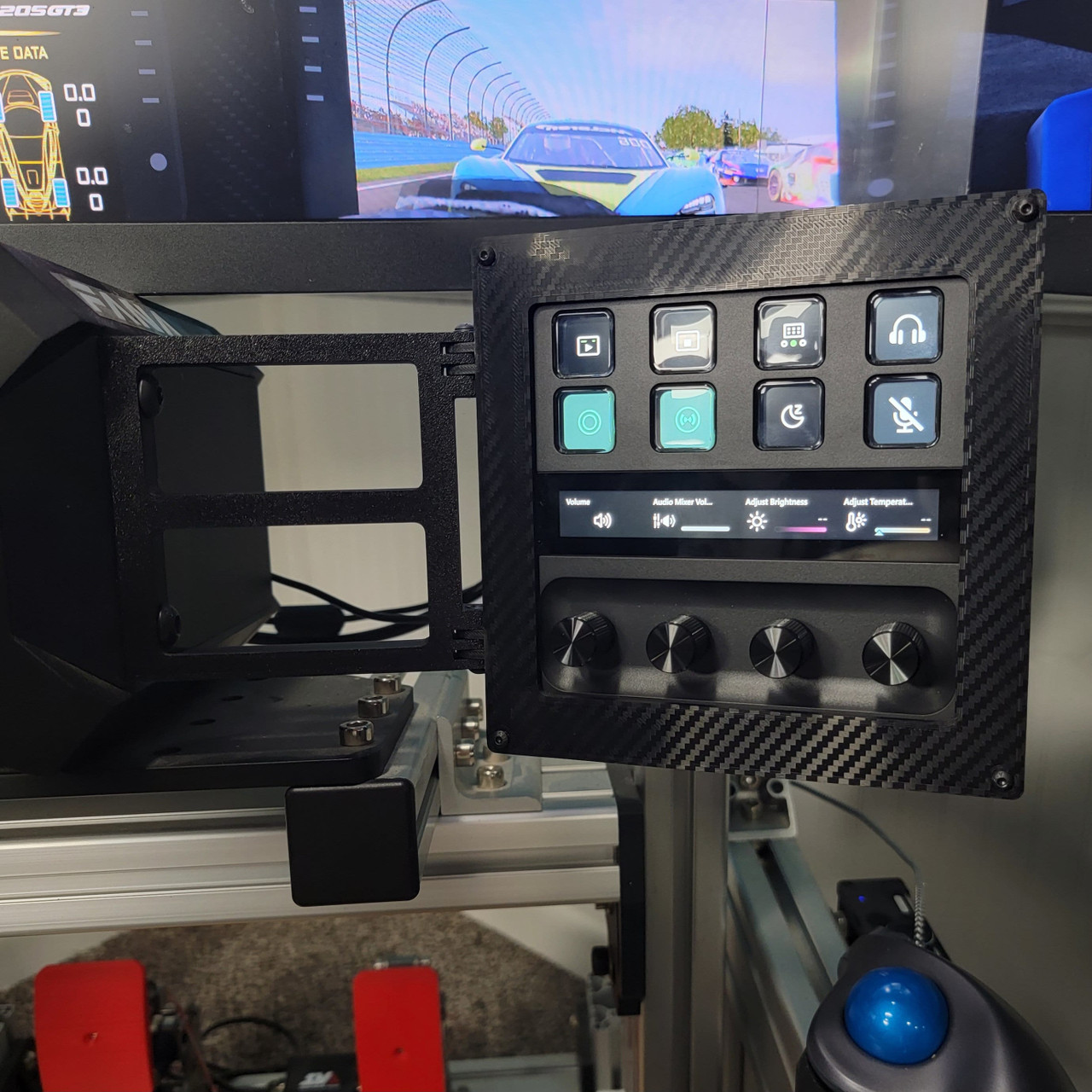 Stream Deck + (Plus) Side Mount for Fanatec DD1/DD2 and CSL DD 