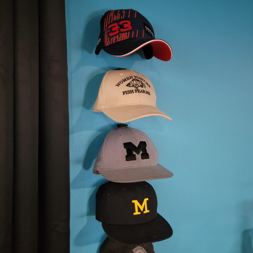 Low-profile | Hidden baseball hat hanger | Magnetic display stand wall hanger | Cap Rack | Gift for Dad