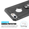 Armor Ring Finger Loop Hybrid Case for iPhone SE (3rd gen & 2nd gen) and iPhone 8/7/6S/6 - Black