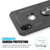 Armor Ring Finger Loop Hybrid Case for iPhone XR - Black