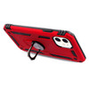 Finger Loop Armor Hybrid Case with 360° Rotating Ring Holder Kickstand for iPhone 11 - Red
