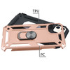 Finger Loop Armor Hybrid Case with 360° Rotating Ring Holder Kickstand for iPhone 11 - Rose Gold