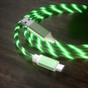 Flowing LED Lights USB-C (Type-C) Charge and Sync Cable - Green