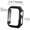 Defense Case with Integrated Tempered Glass Screen Protector for Apple Watch 44mm Series SE / 6 / 5 / 4 - Black