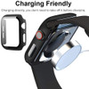 Defense Case with Integrated Tempered Glass Screen Protector for Apple Watch 44mm Series SE / 6 / 5 / 4 - Black