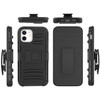 Advanced Armor Hybrid Case with Holster Belt Clip for iPhone 12 / iPhone 12 Pro - Black
