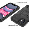 Kinetic Hybrid Armor Case with Belt Clip Holster for iPhone 12 Pro Max - Black