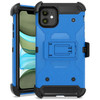 Kinetic Hybrid Armor Case with Belt Clip Holster for iPhone 12 Pro Max - Blue
