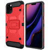 Kinetic Hybrid Armor Case with Belt Clip Holster for iPhone 12 Pro Max - Red