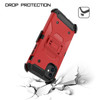 Kinetic Hybrid Armor Case with Belt Clip Holster for iPhone 12 Pro Max - Red