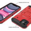 Kinetic Hybrid Armor Case with Belt Clip Holster for iPhone 12 Pro Max - Red