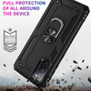 Finger Loop Armor Hybrid Case with 360° Rotating Ring Holder Kickstand for Samsung Galaxy S20 FE Fan Edition - Black