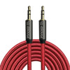 10 ft. Braided 3.5mm Auxiliary AUX Audio Cable - Red