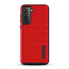 Haptic Dots Texture Anti-Slip Hybrid Armor Case for Samsung Galaxy S21 Plus 5G - Red