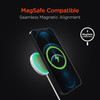 15W MagSafe Compatible Magnetic Wireless Charger - White