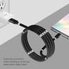 Magnetic Self Winding USB-C (Type-C) Charging and Data Sync Cable - Black