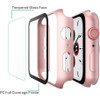 *Sale* Defense Case with Integrated Tempered Glass Screen Protector for Apple Watch 44mm Series SE / 6 / 5 / 4 - Rose Gold