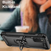 Finger Loop Armor Hybrid Case with 360° Rotating Ring Holder Kickstand for Samsung Galaxy A02s - Black