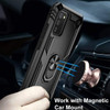Finger Loop Armor Hybrid Case with 360° Rotating Ring Holder Kickstand for Samsung Galaxy A02s - Black