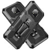 Military-Style Hybrid Armor Case with Integrated Belt Clip and Kickstand for Motorola Moto G Power 2021