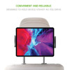 Universal Back Seat Headrest Tablet/Phone Mount Holder with 360 Degree Rotation Extendable Telescopic Arm - Black