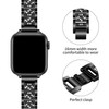 Luxury Stainless Steel Diamond Link Watch Band for Apple Watch 45mm / 44mm / 42mm - Black