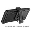 Ultra Rugged Hybrid Kickstand Case with Card Slot and Belt Clip Holster for iPhone SE (3rd gen & 2nd gen) and iPhone 8/7 - Black