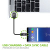 3-Pack 4-inch Premium Nylon Braided USB-A to USB-C (Type-C) High-Speed Charge & Sync Cable - Black
