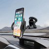 Universal Extendable Telescopic Arm Windshield and Dashboard Smartphone Holder Mount - Black