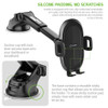 Extendable Telescopic Arm Windshield and Dashboard Smartphone Holder Mount - Black