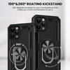 Military Grade Finger Loop Case with 360° Rotating Ring Holder Kickstand for iPhone 13 Pro Max - Black