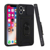 Elite Series Hybrid Case with Ring Stent Finger Loop and Camera Lens Cover for iPhone 13 Pro Max - Black