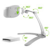 Desktop Stand and Wall Holder Mount with 360 Degree Rotation for iPad and Tablets - Black