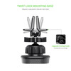 Extra Strength Magnetic Air Vent Phone Holder Mount with 360 Rotation and Twist-Lock - Black